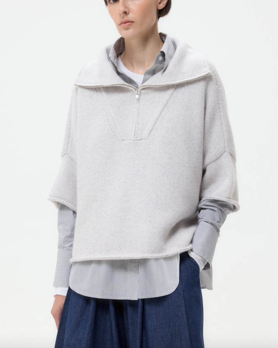 light heather grey in the morning sweater in cashmere