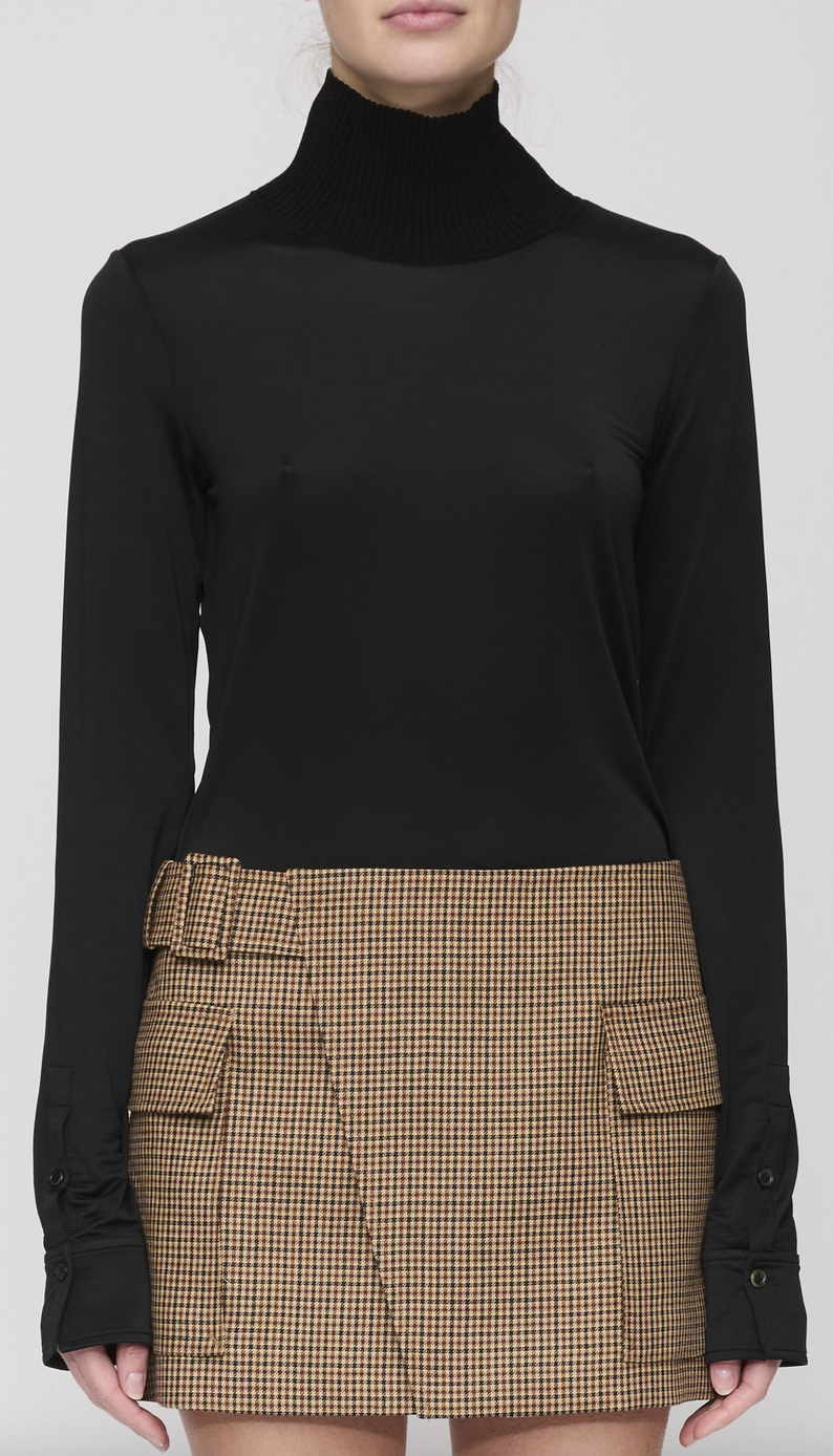 Elyse combo top black