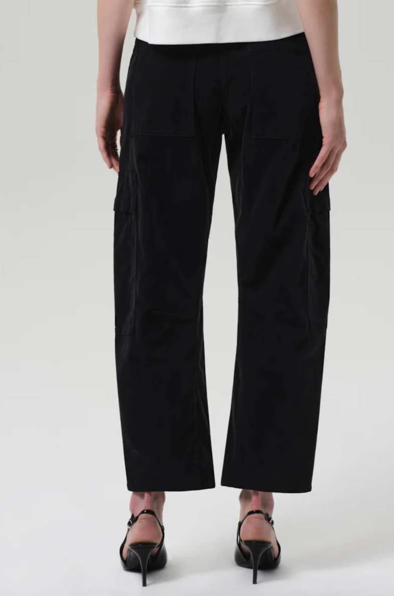 marcelle low slung easy cargo corduroy charcoal