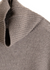Mock pullover cashmere sleeveless elephant gray