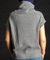 Mock pullover cashmere sleeveless elephant gray