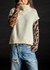 mock pullover cashmere vest natural
