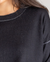 long sleeve relaxed crewneck sweater worsted cashmere black