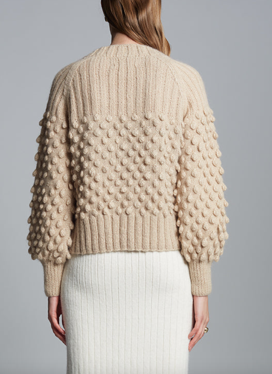 sage cardi pale camel