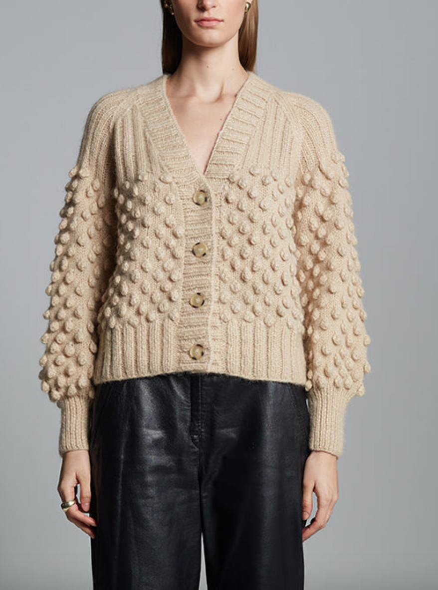 sage cardi pale camel