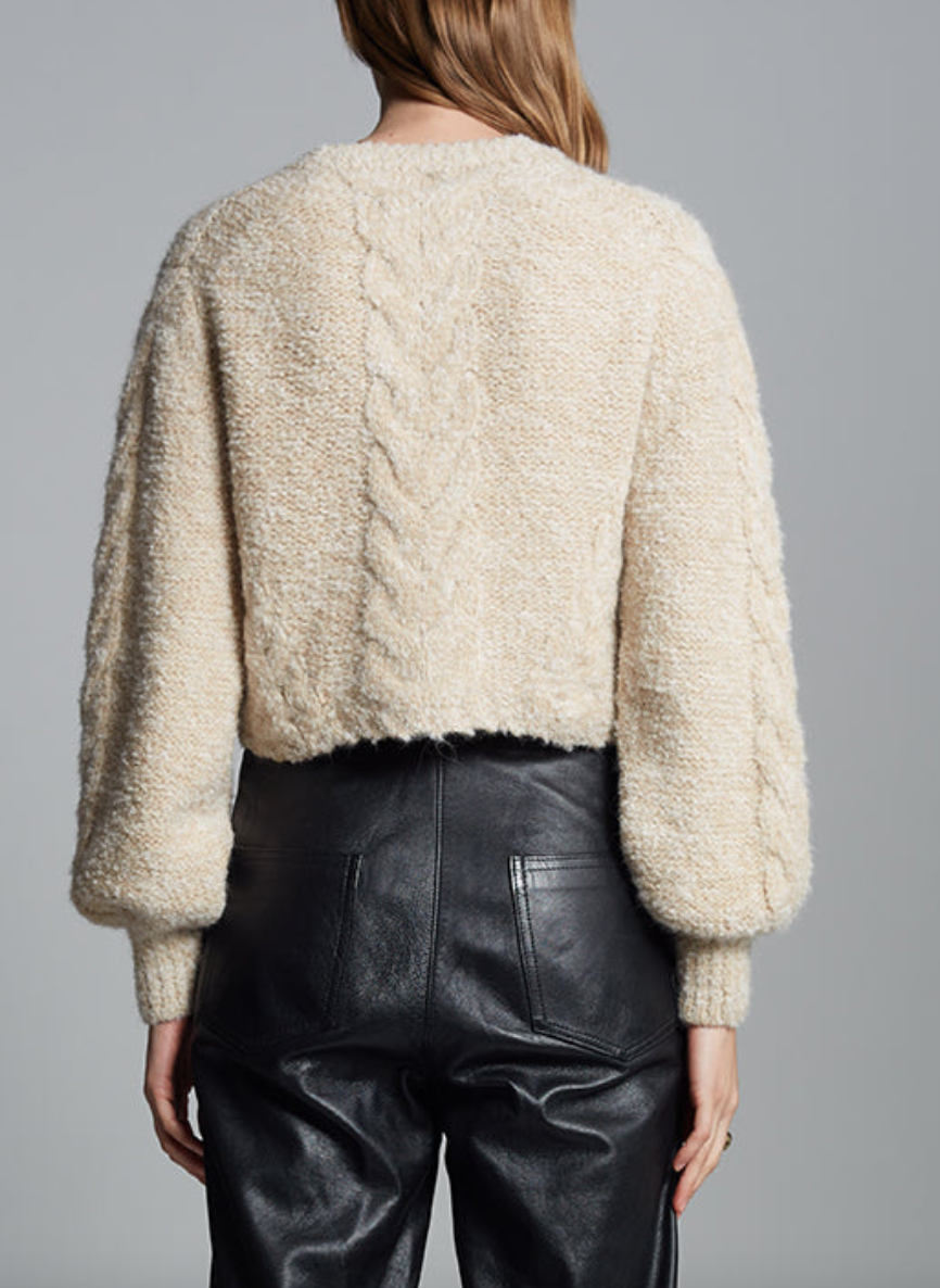 skylar cardi pale camel / ivory tweed