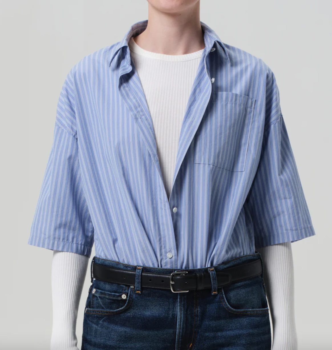 frances cape cropped button up