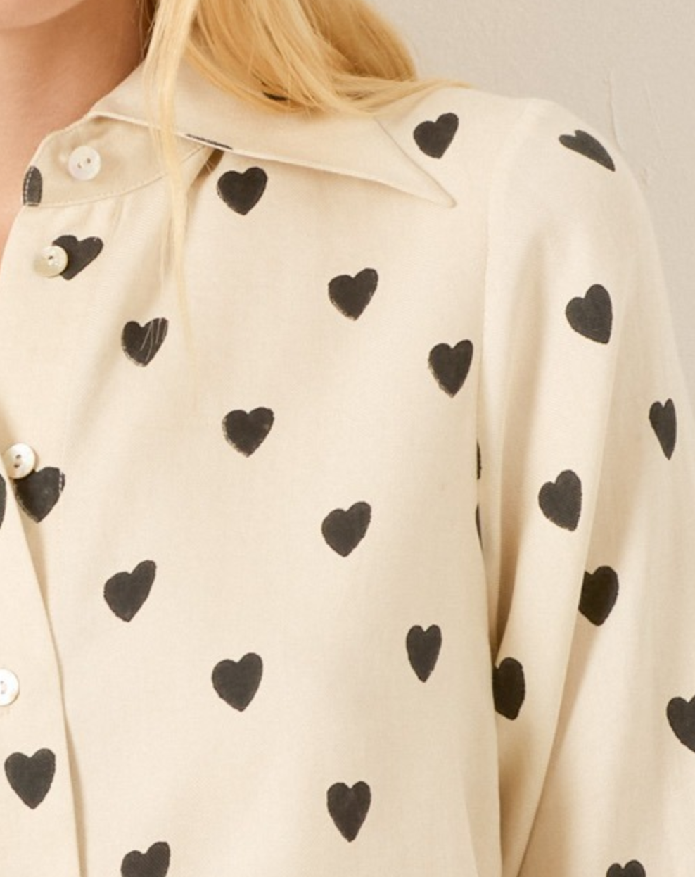 Dolly onyx heart shirt white