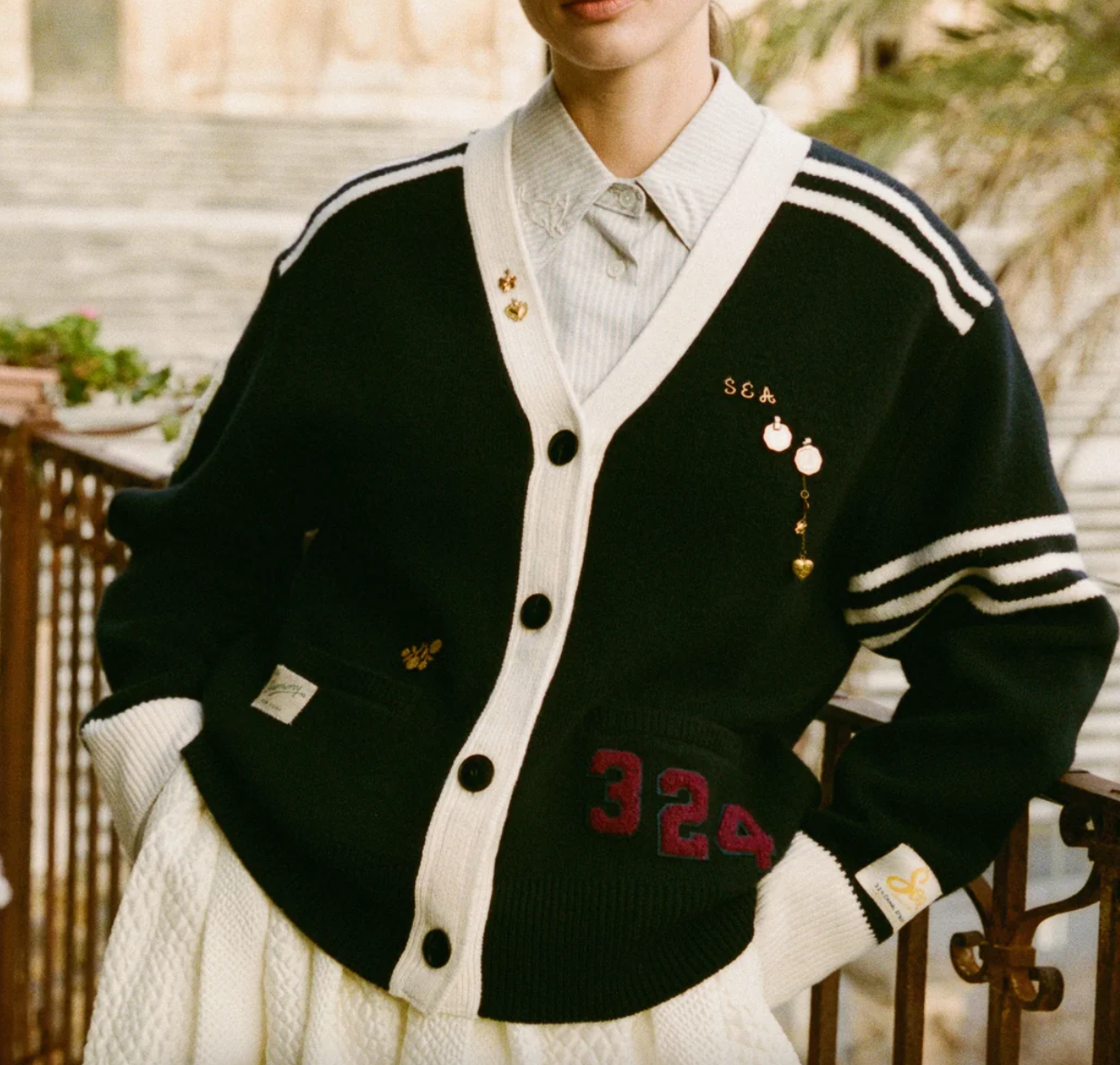 arther cardigan navy