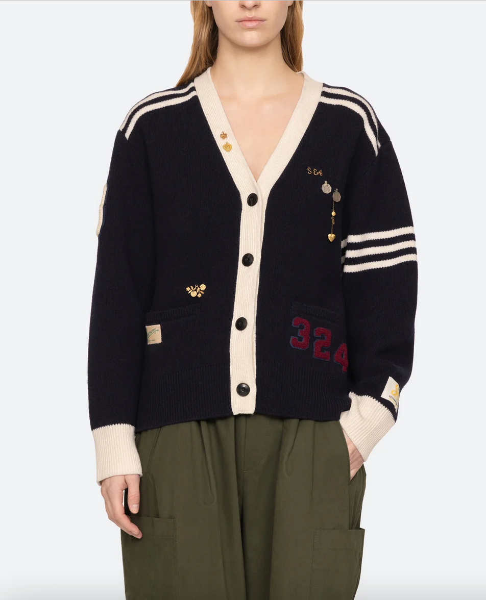 arther cardigan navy