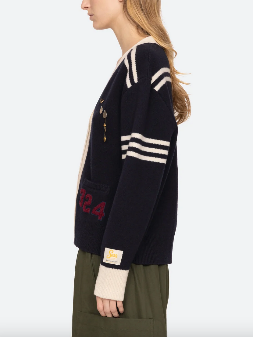 arther cardigan navy