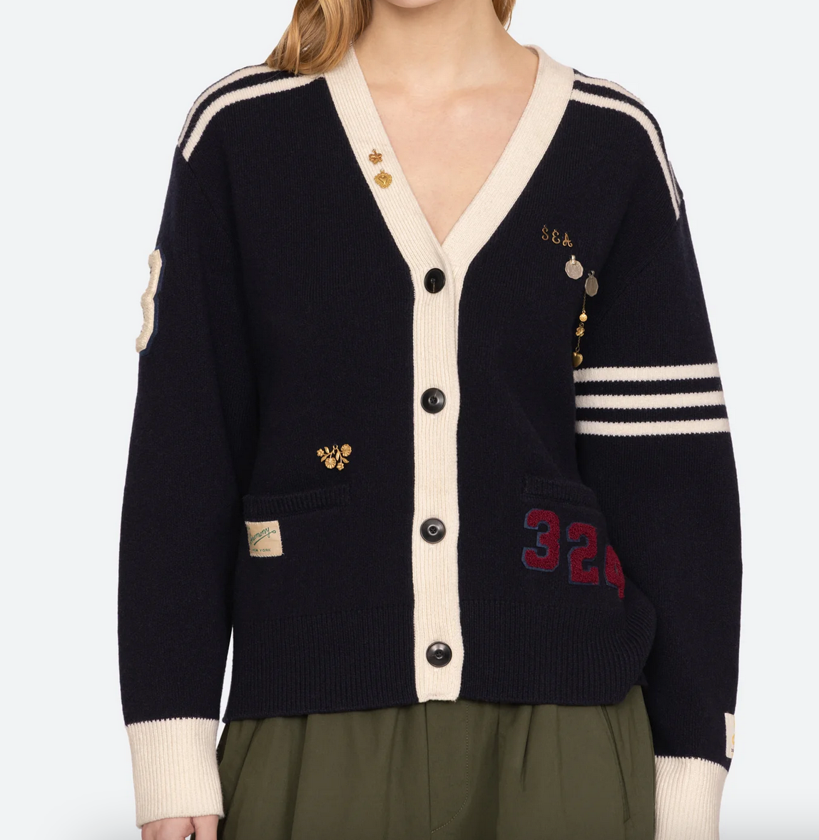 arther cardigan navy