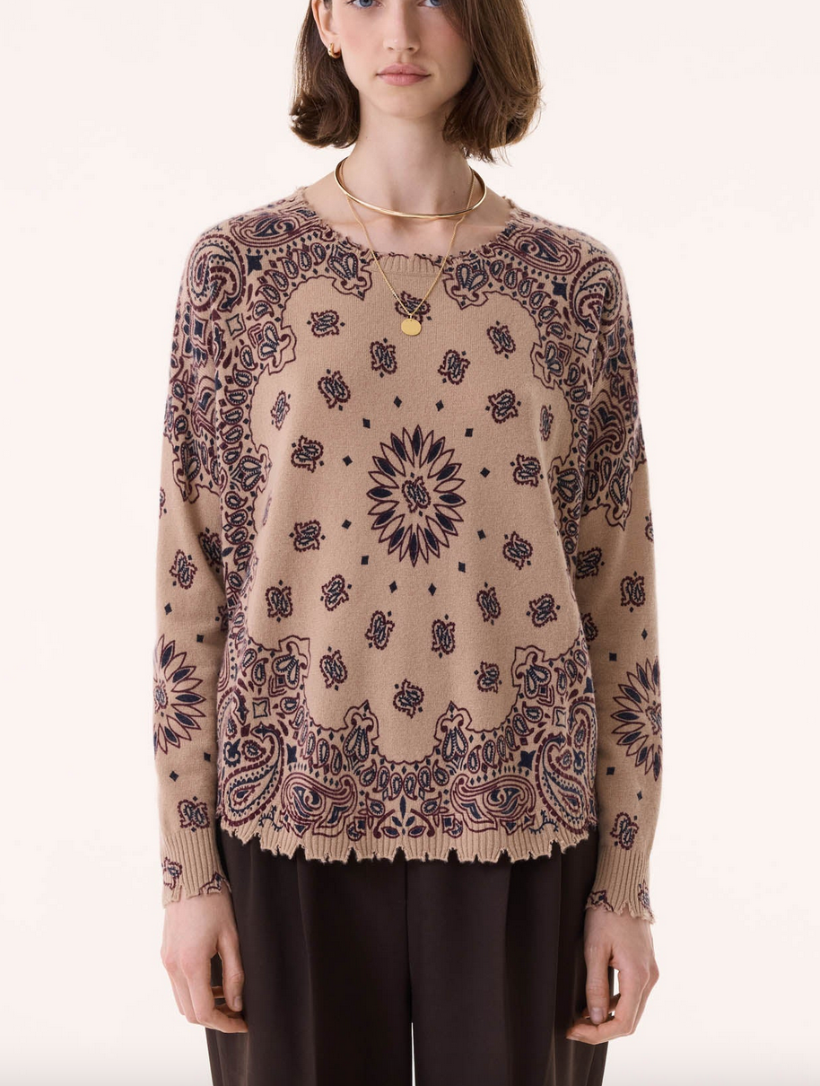 mela cashmere sweater bandana