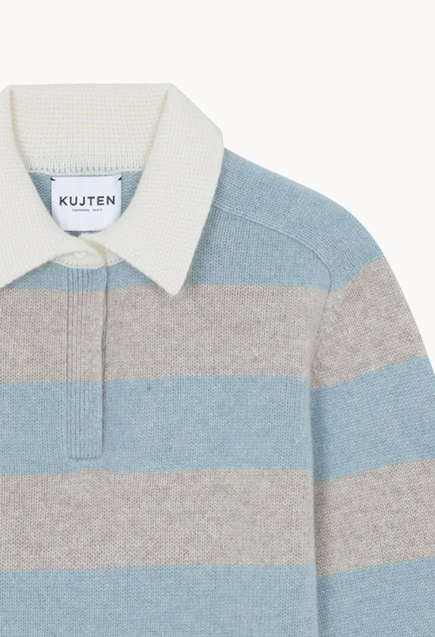 sweater polo royce stripes vintage blue