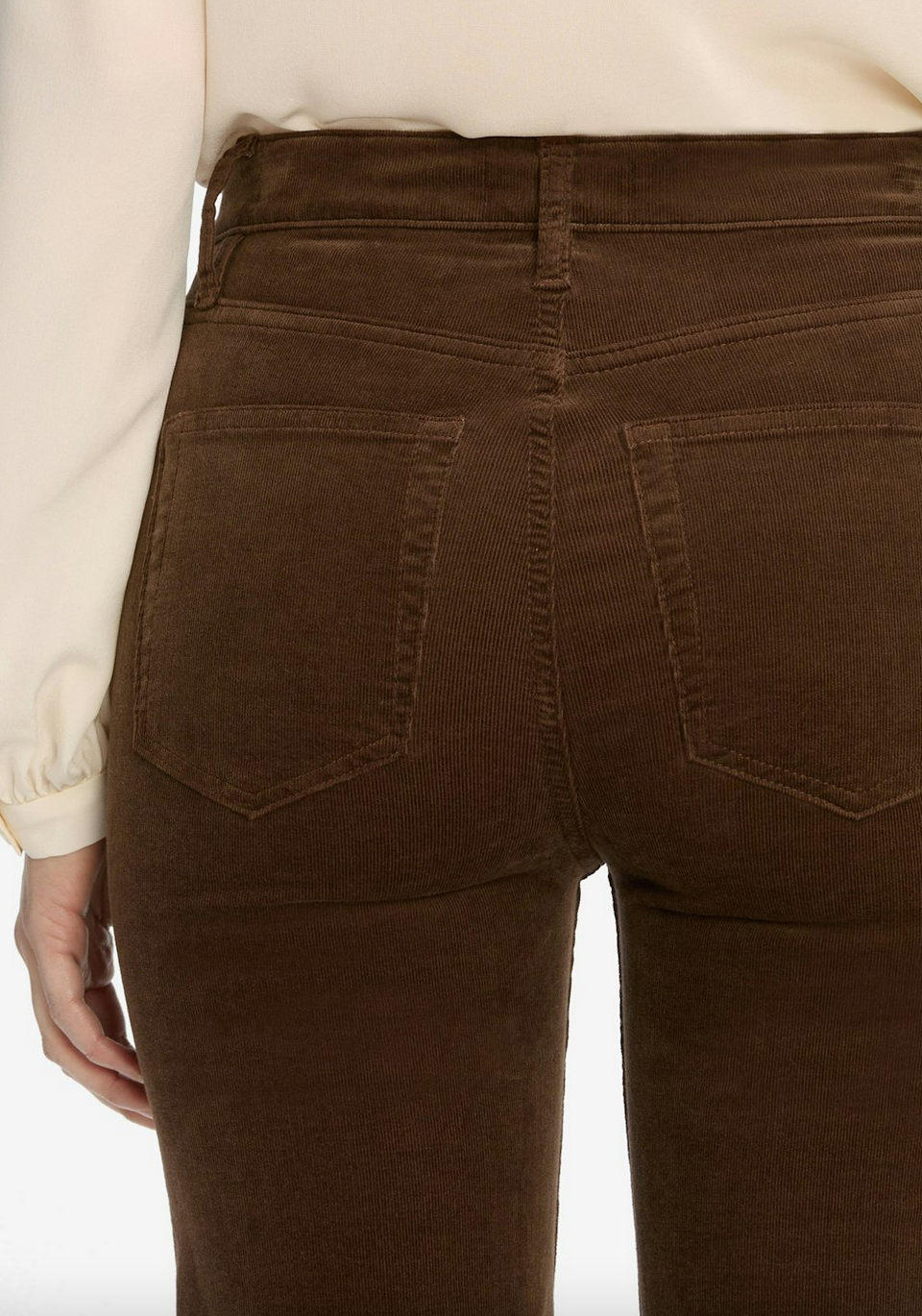 le sleek straight corduroy in bitter chocolate