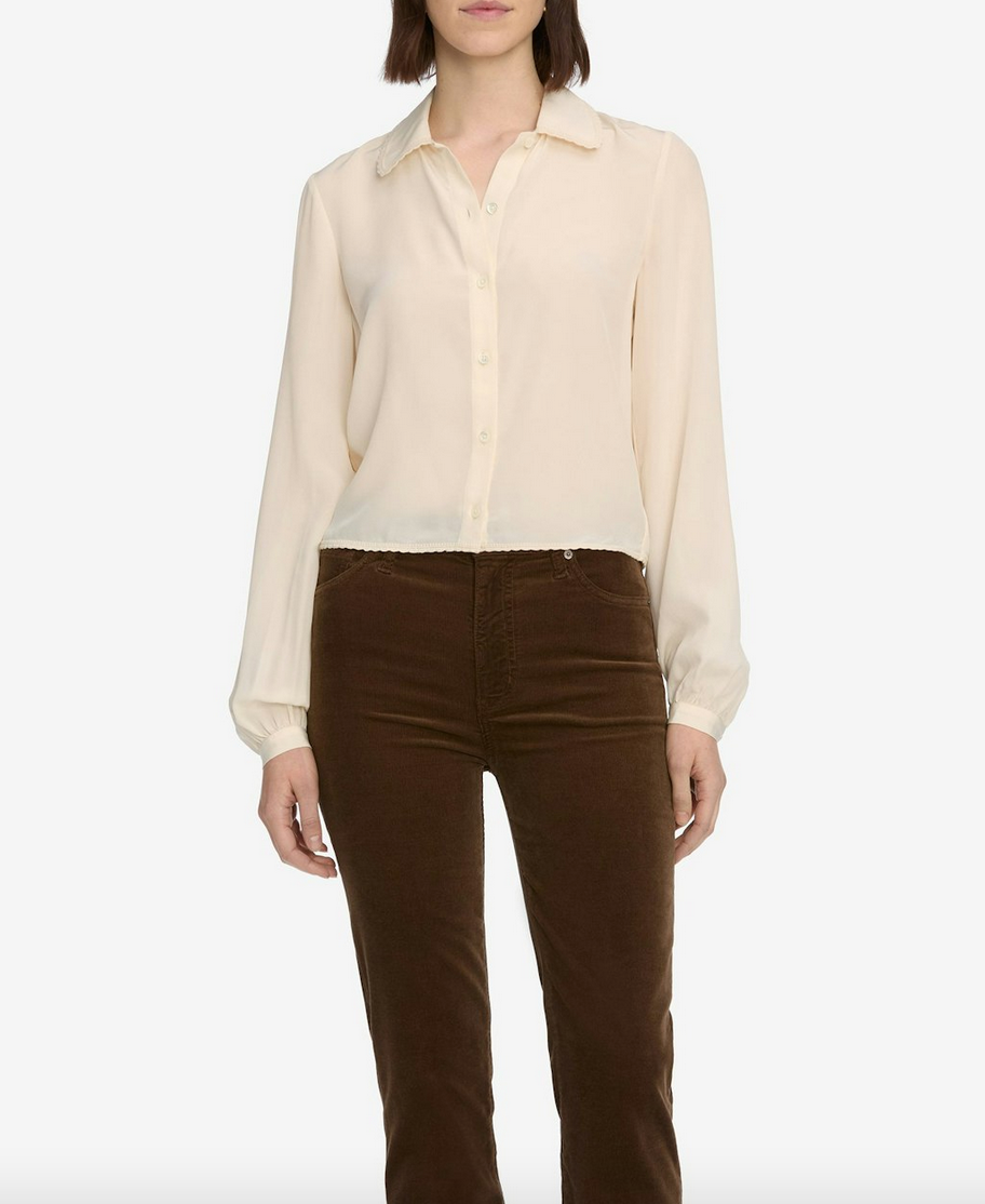the silk prim blouse cream