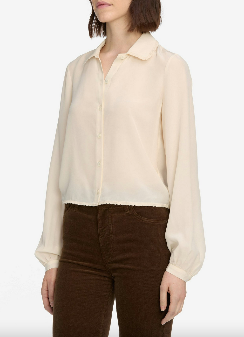the silk prim blouse cream