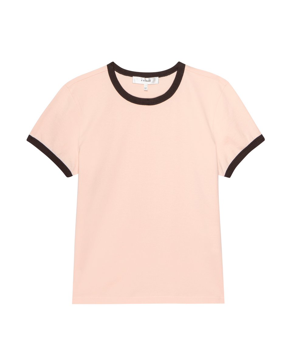 the ringer baby tee pastel pink