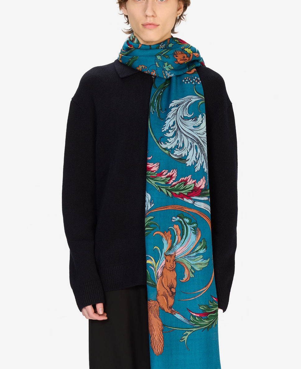 scarf 55 rococo duck blue