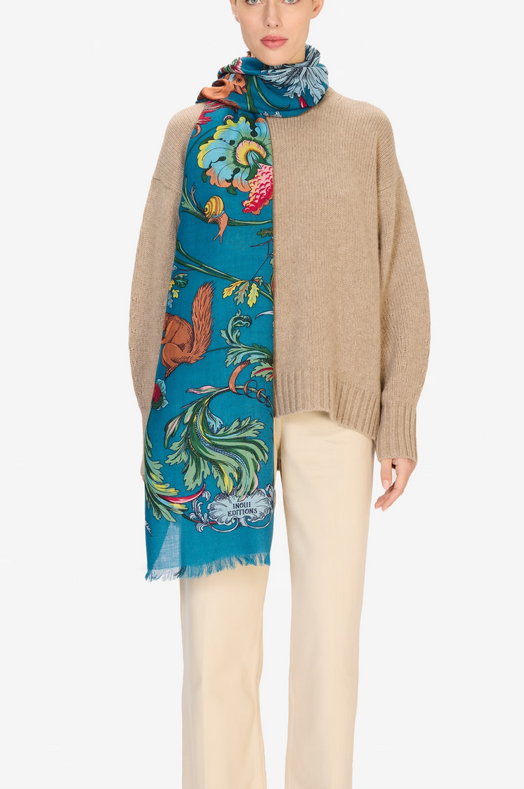 scarf 55 rococo duck blue
