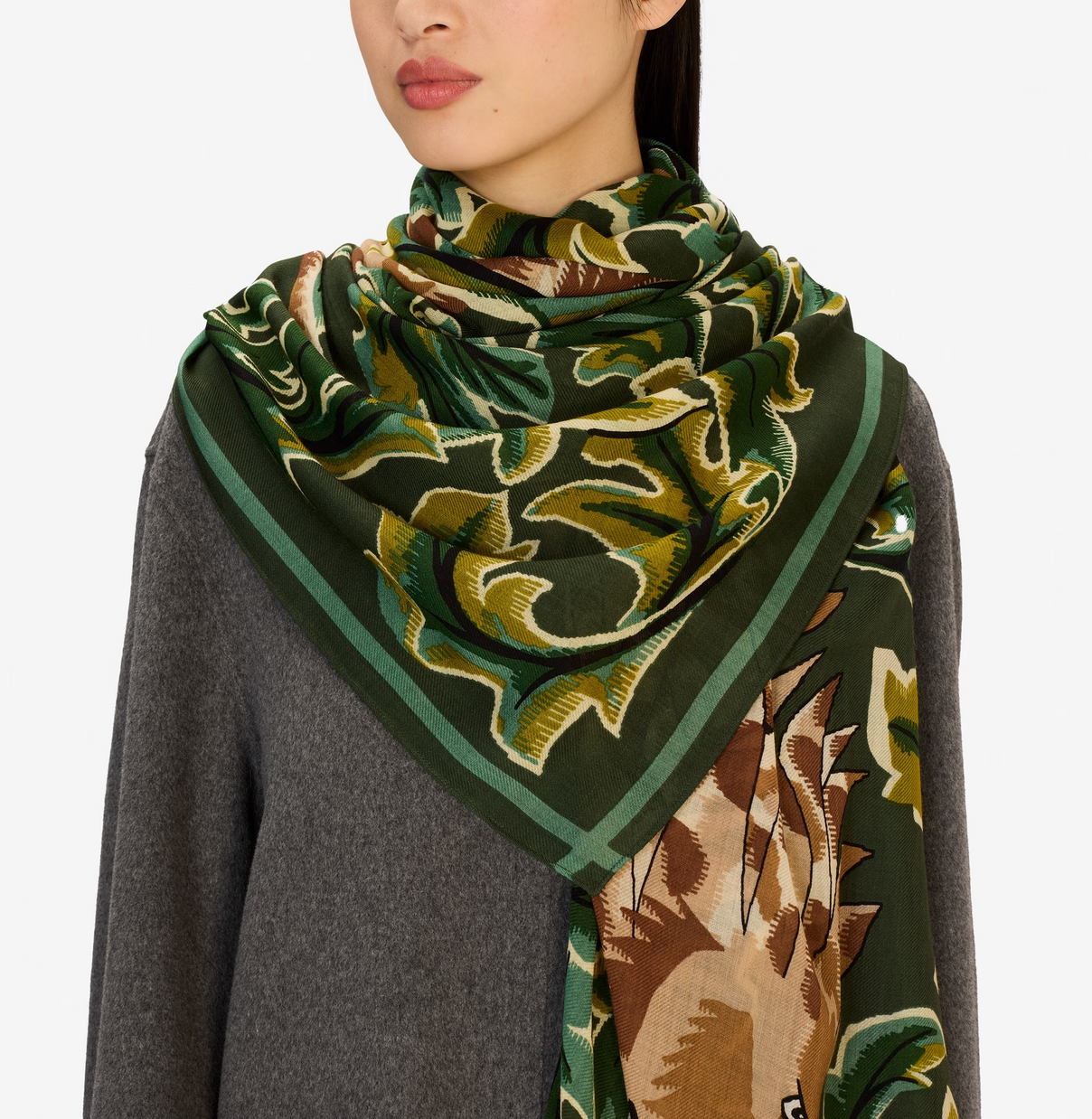 scarf 100 leonard khaki