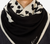 square scarf 100 feline black