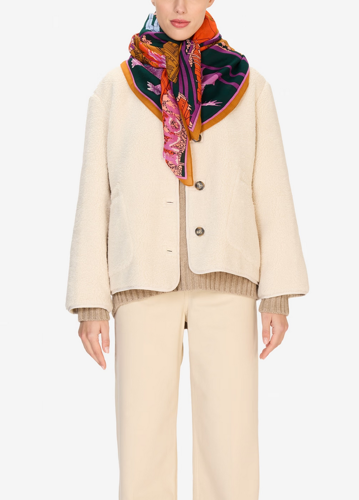 square scarf 130 vegas purple