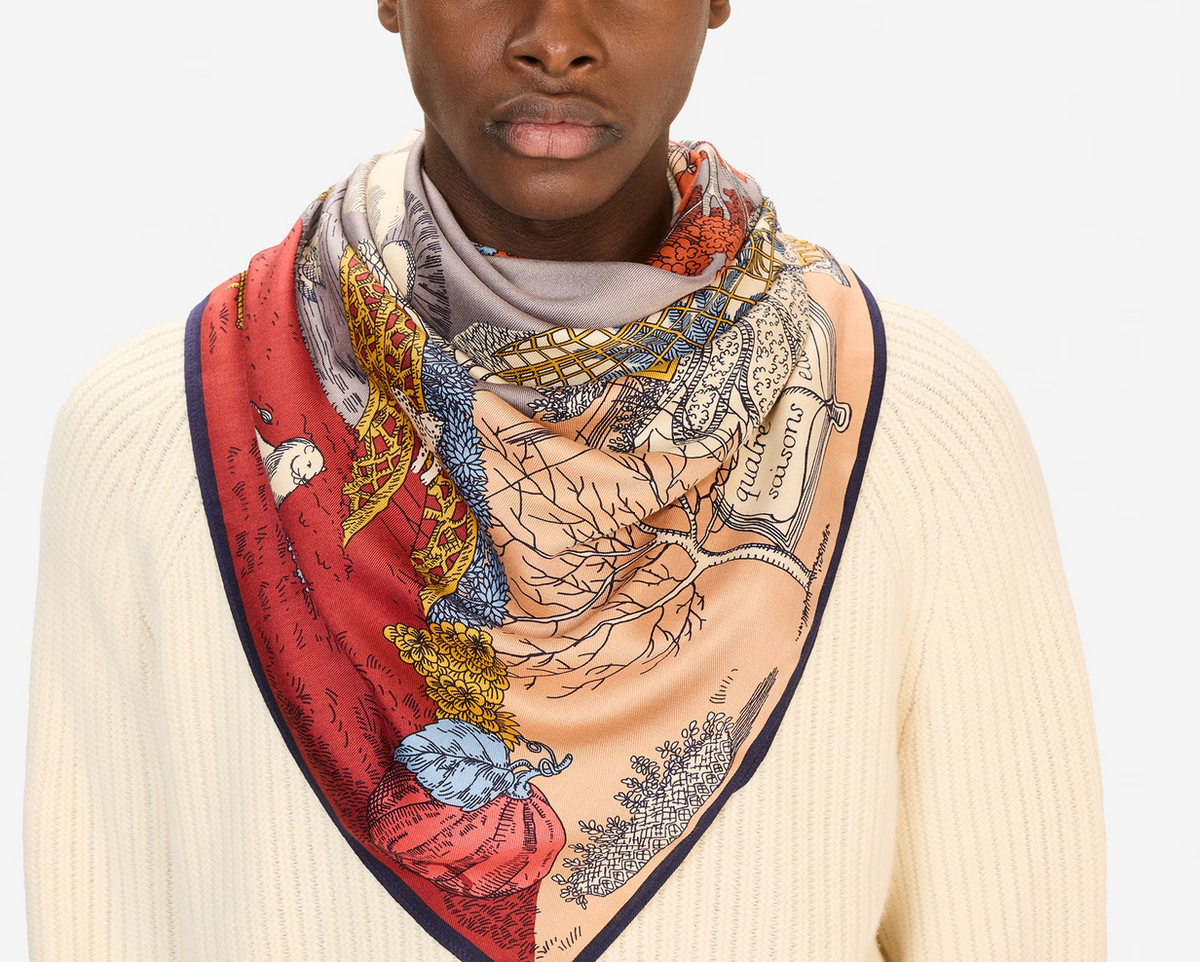 square scarf 100 Quatre saisons autumn