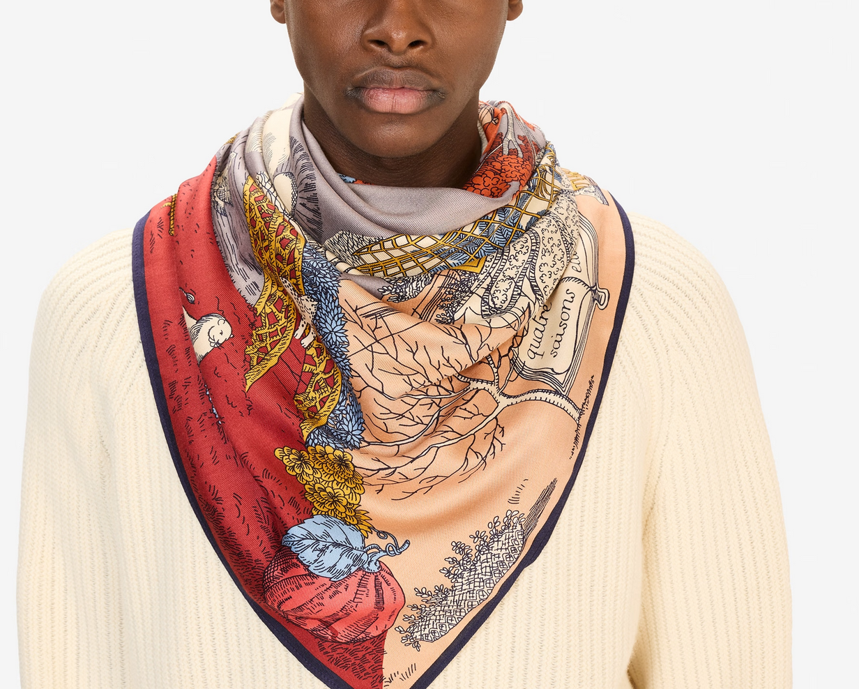 square scarf 100 Quatre saisons autumn