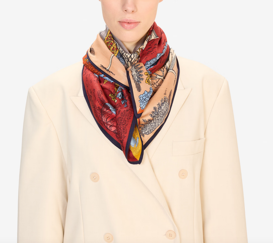 square scarf 100 Quatre saisons autumn