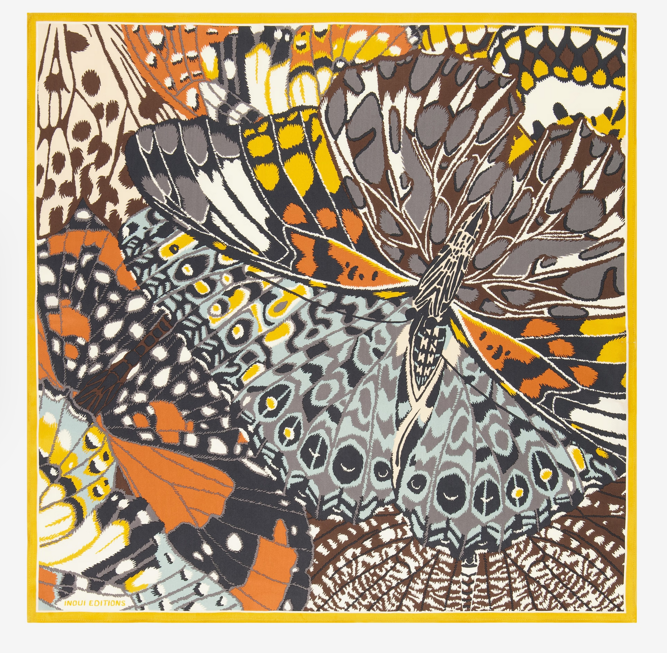 square scarf 65 papillons natural