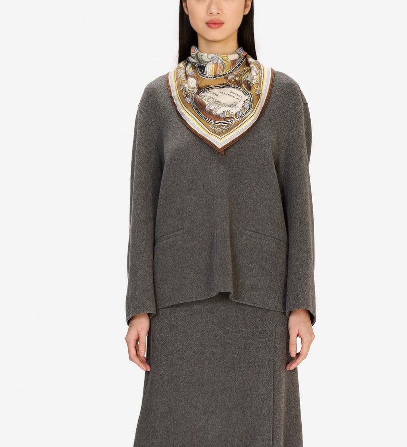 square scarf 70 golden brown