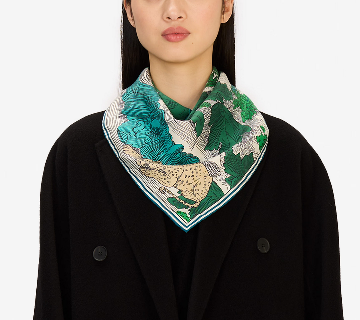 square scarf 70 histoire green
