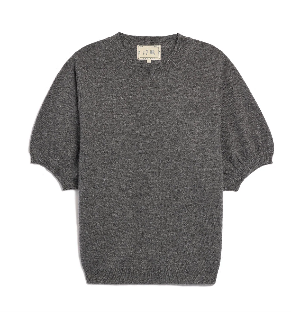Tilda cashmere top dark heather grey