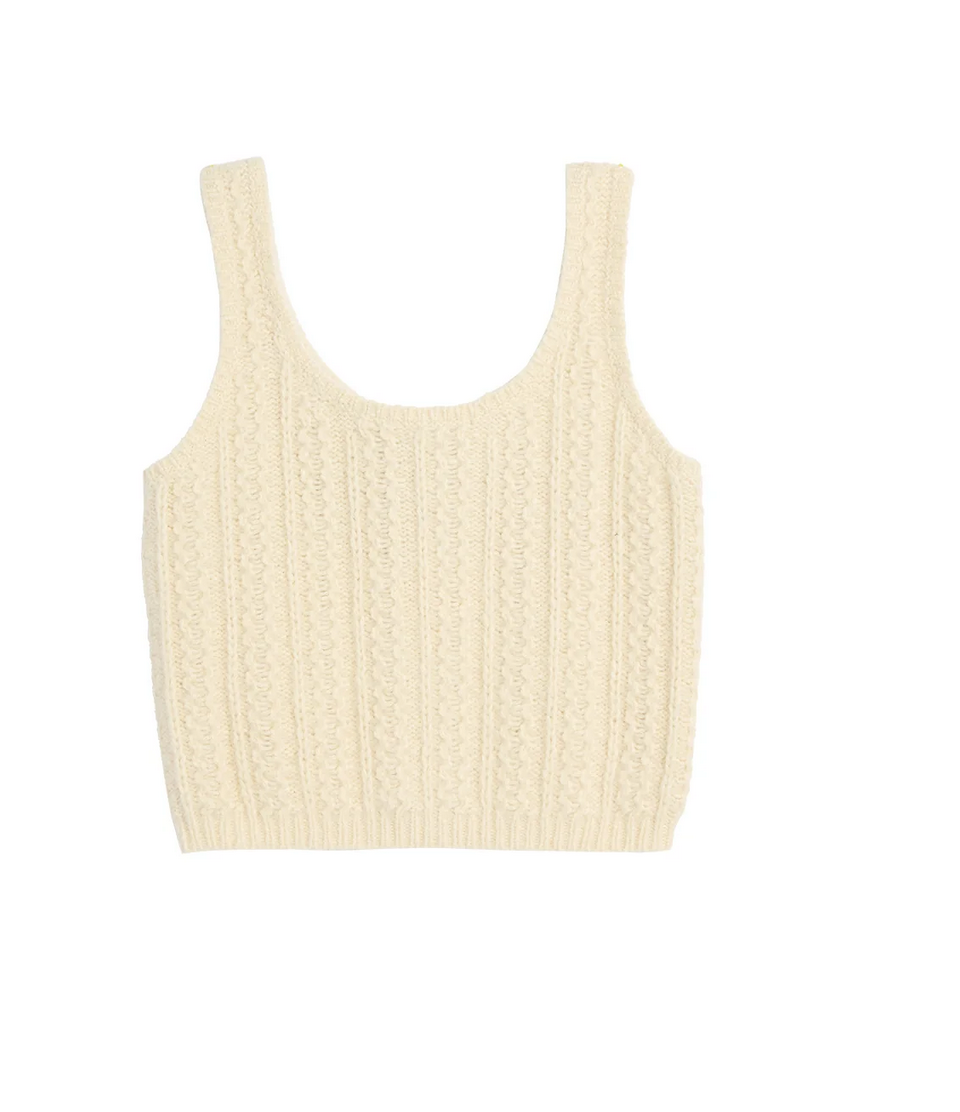 Kimora alpaca top white