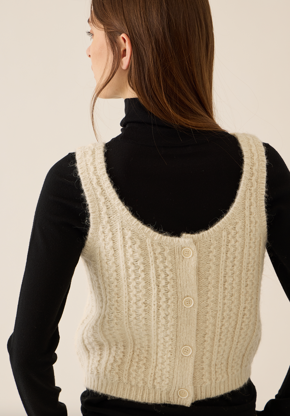 Kimora alpaca top white