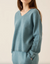 Hanni wool yak sweater heather blue