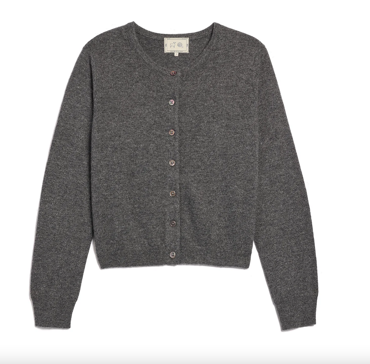 Ava cashmere cardigan dark heather grey