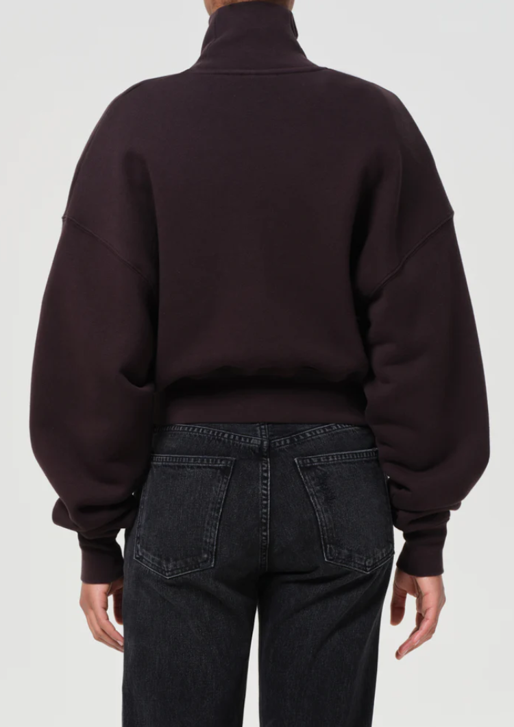 darby zip up chocolate