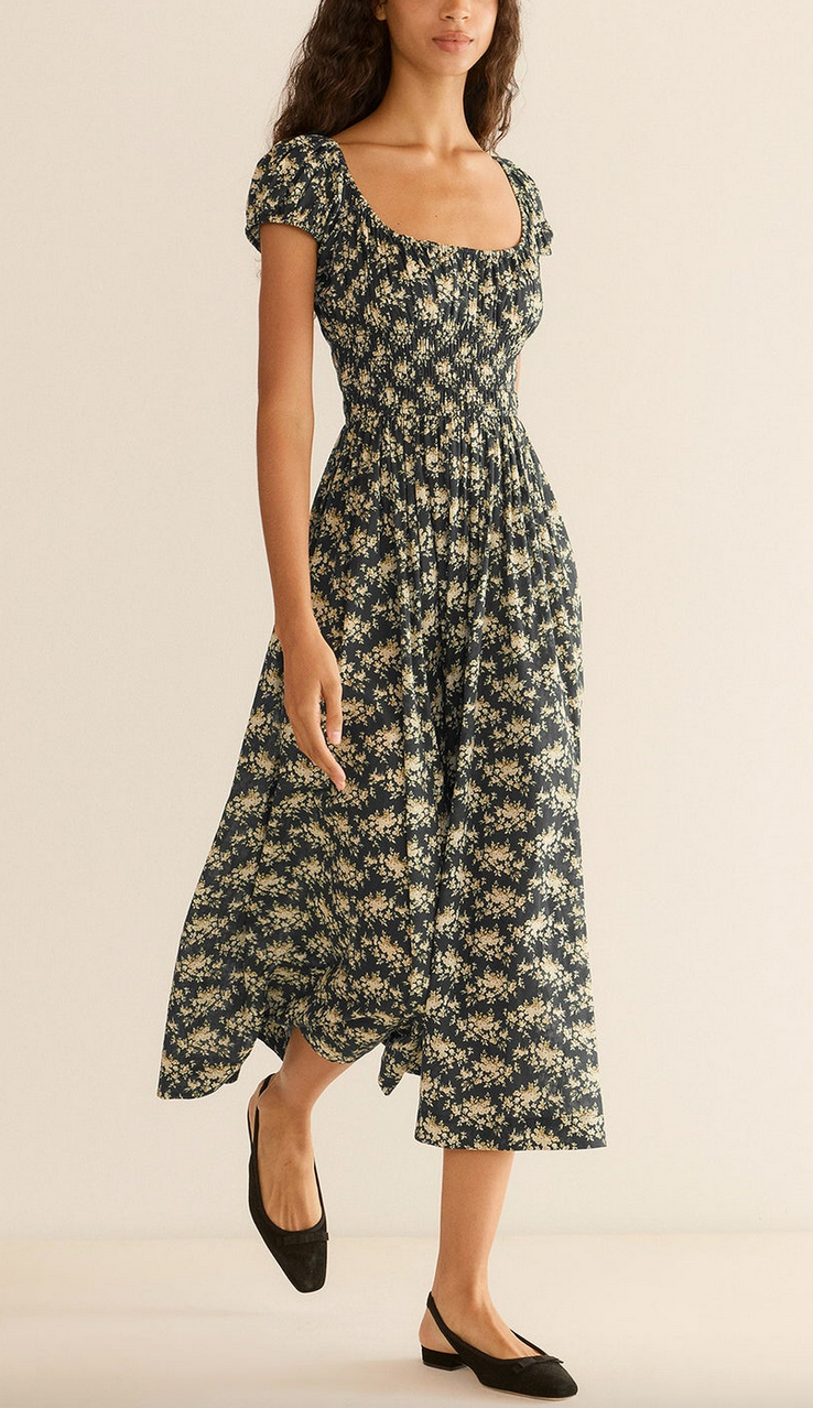 Quinley dress noir rosier floral