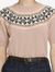 the cashmere fairisle crew sweater pink sand