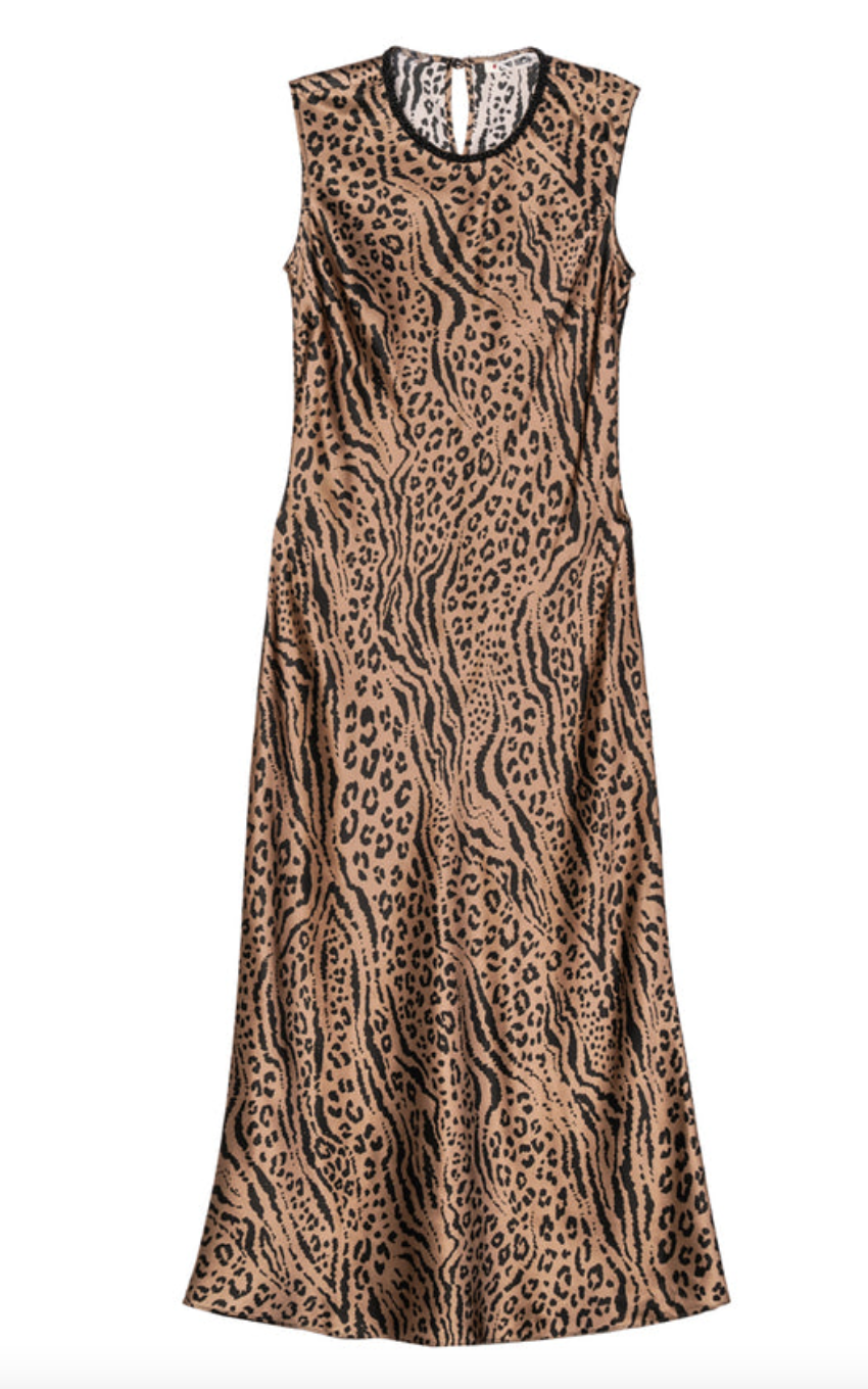 Lukka dress leopard print silk charmeuse