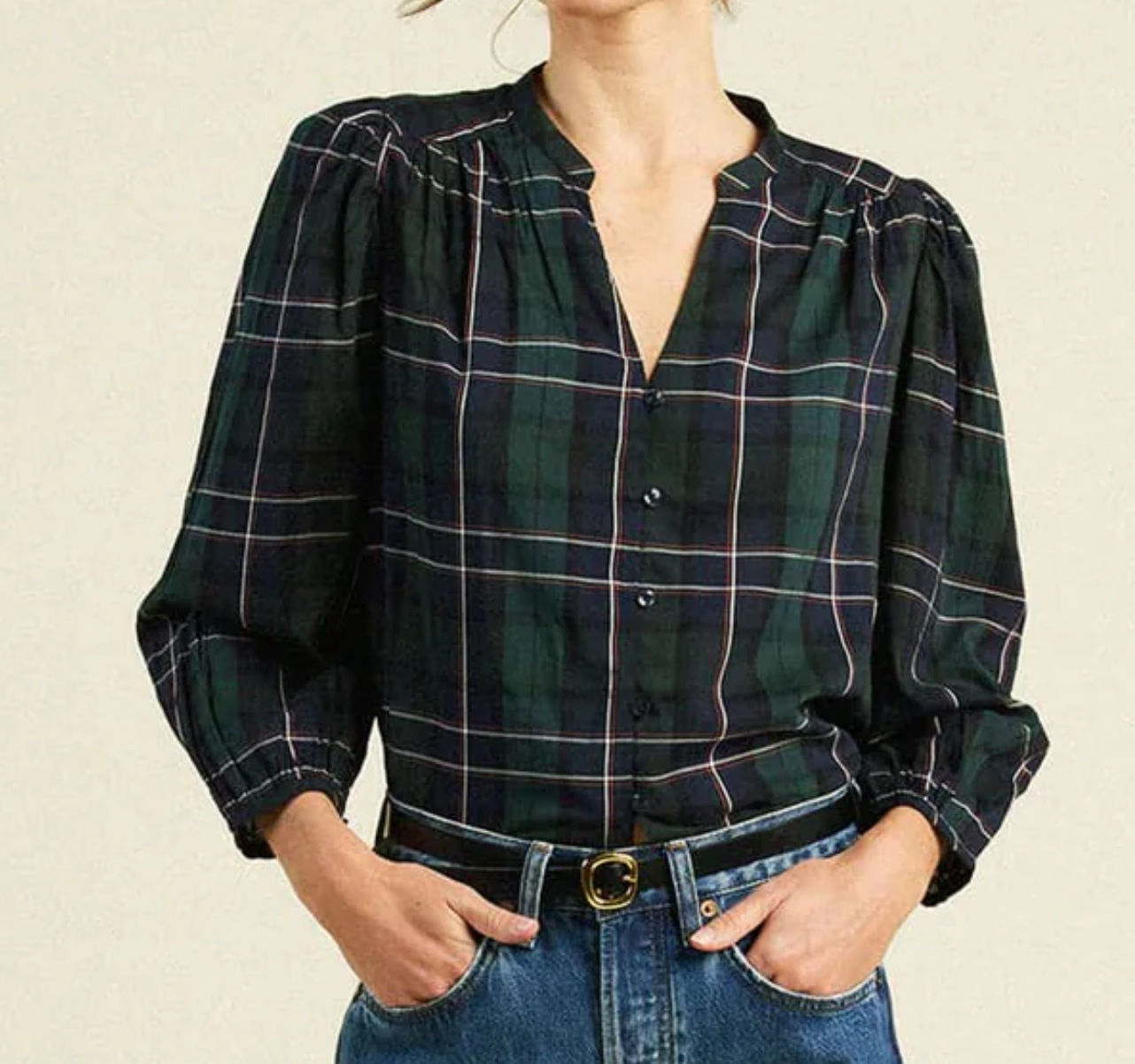 maisey blouse windsor plaid