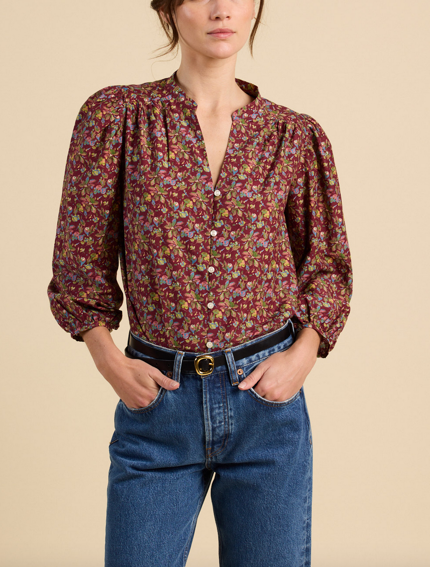 maisey blouse brandied pear
