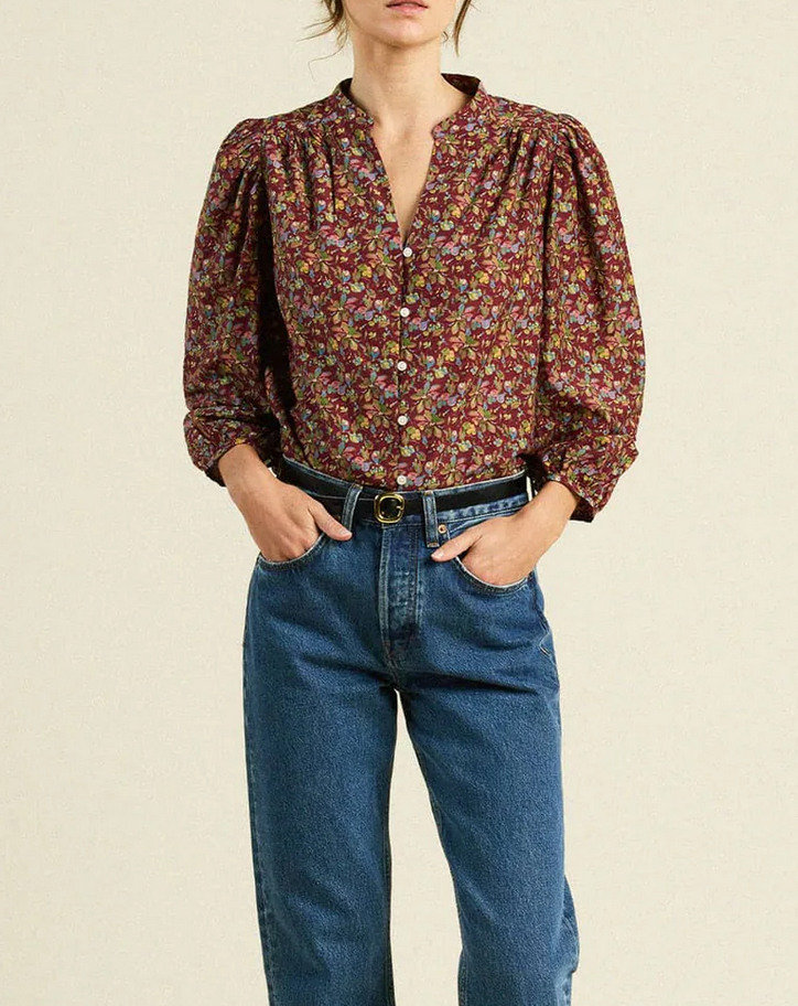 maisey blouse brandied pear