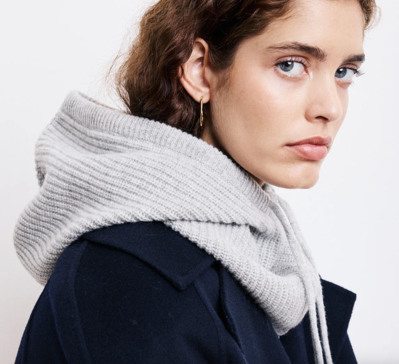 Mellon beanie heather grey cashmere