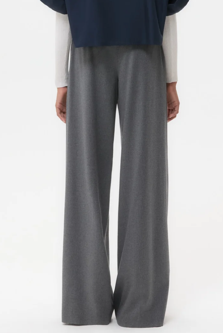 Medium heather grey Downing pant in stretch wool