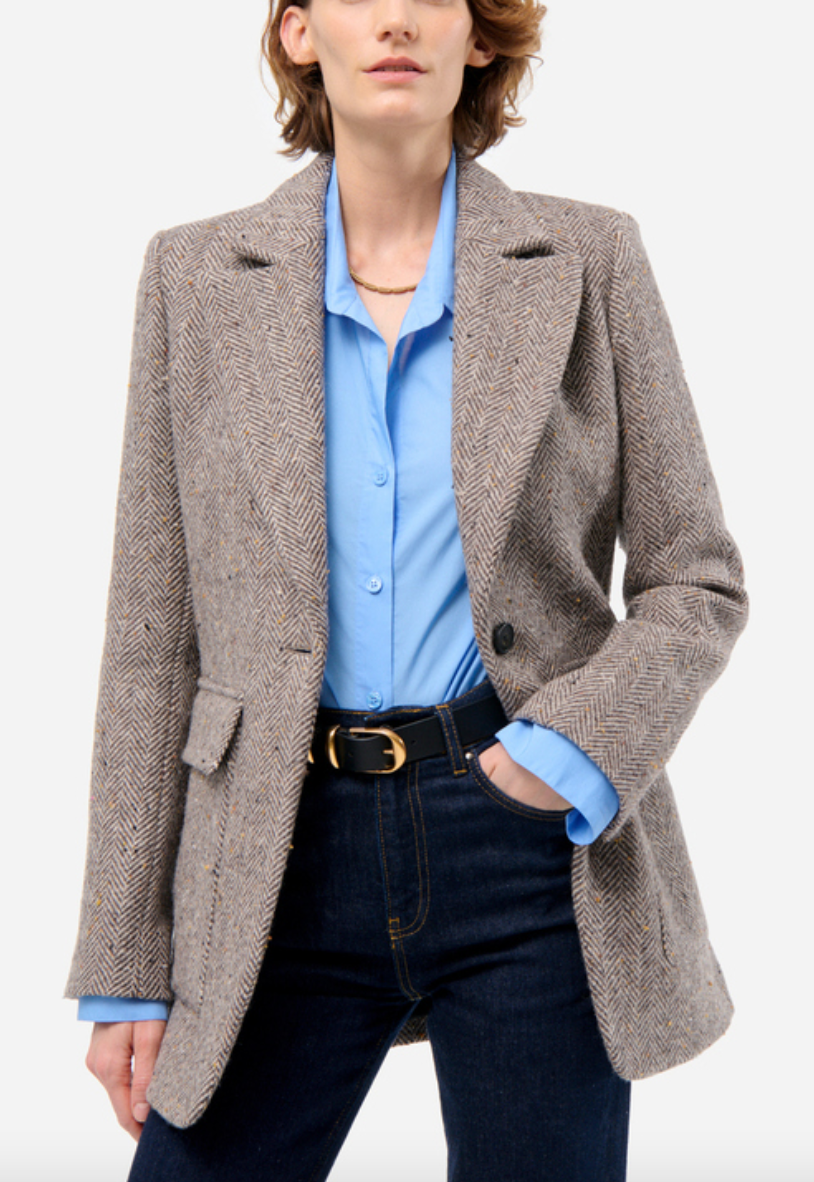 Floe blazer heather brown