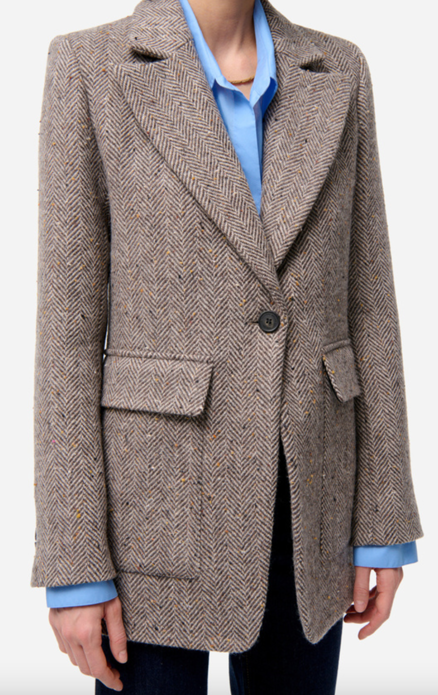 Floe blazer heather brown
