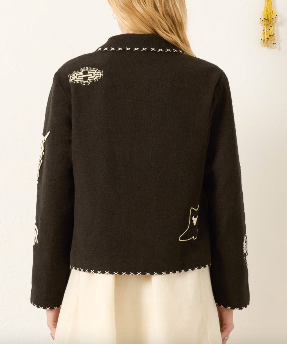 Francis noir tattoo jacket black noir